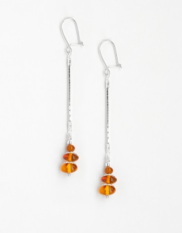 Earrings Polymnie Amber
