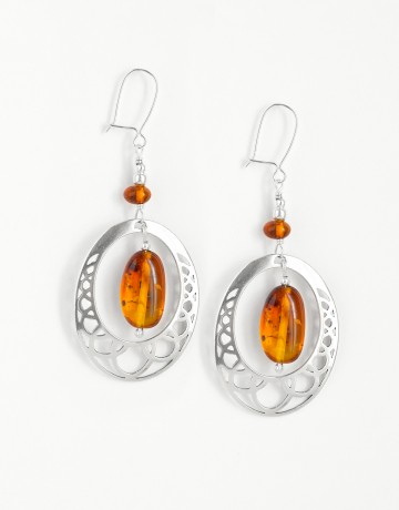Earrings Polymnie Amber