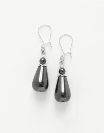 Earrings Euterpe Hématite drops