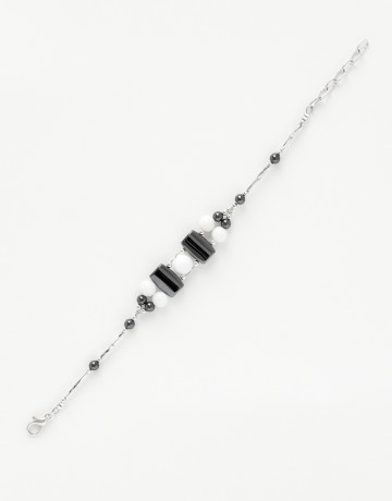 Bracelet Calliope Thalia Onyx blanc