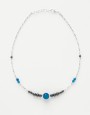 Necklace Thalia blue Agate