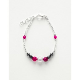 Bracelet Calliope Thalia fuchsia Agate