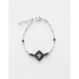 Bracelet Euterpe Hématite lozenge