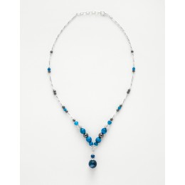 Necklace Calliope blue Agate