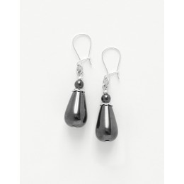 Earrings Euterpe Hématite drops