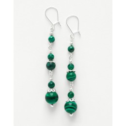 Earrings Thalia Malachite